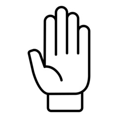 Obraz premium Hand Stop Sign Flat Icon Isolated On White Background