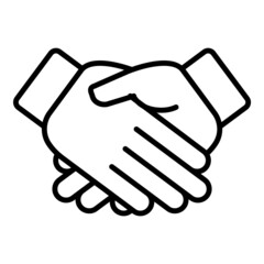 Obraz premium Handshake Flat Icon Isolated On White Background