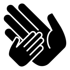 Obraz premium Child And Parent Hands Flat Icon Isolated On White Background