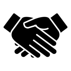 Handshake Flat Icon Isolated On White Background