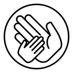 Child And Parent Hands Flat Icon Isolated On White Background