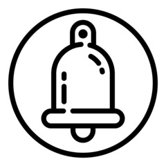 Handbell Flat Icon Isolated On White Background