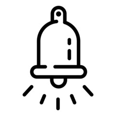 Handbell Flat Icon Isolated On White Background