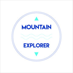 simple business logo about adventure in mountain nature,camping and survival