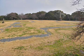 名護屋城跡「天守台から望む本丸」