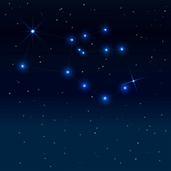 Obraz premium The night starry sky, the constellation of Pegasus