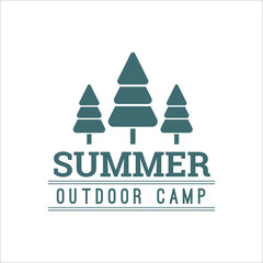 Fototapeta premium simple business logo about adventure in mountain nature,camping and survival