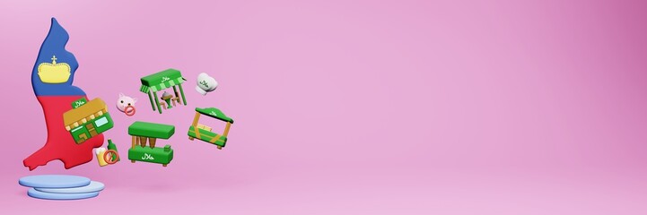 3d rendering of halal restaurants and places to eat in Liechtenstein for Eid Al Fitri, Eid Al Adha and Ramadan