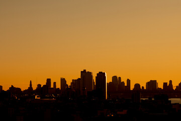 Fototapeta na wymiar Brooklyn Sunset Skyline