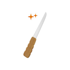 kitchen knife icon 3d rendering