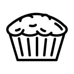 muffin bakery dessert line icon vector. muffin bakery dessert sign. isolated contour symbol black illustration