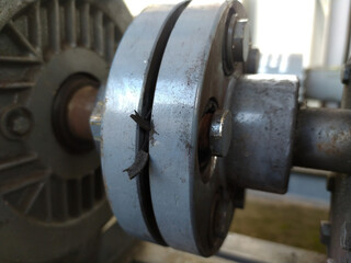 The Coupling Connecting Electric Motor with Water Pump.