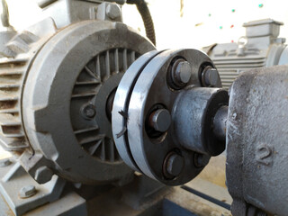 The Coupling Connecting Electric Motor with Water Pump.