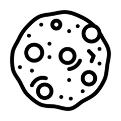 cookie pastry food line icon vector. cookie pastry food sign. isolated contour symbol black illustration