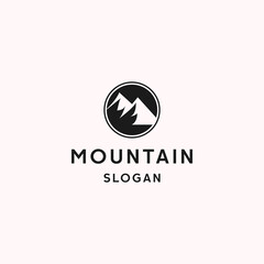 Fototapeta na wymiar Mountain logo icon flat design template 