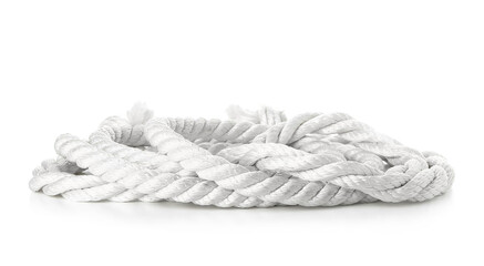 Clean rope isolated on white