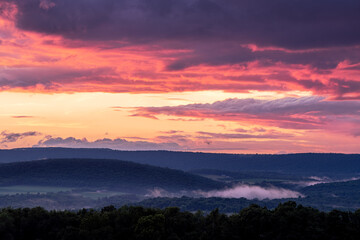 Fototapeta premium sunset in the mountains
