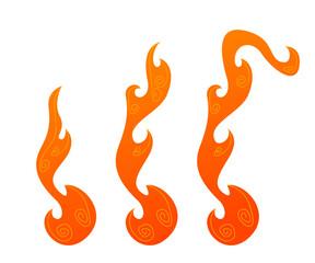 fire flames set, illustration of fire flame, set Illustration of fire, burning 
