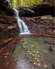 waterfall in autumn
