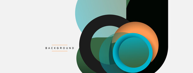 Circle and round shapes abstract background. Vector illustration for wallpaper banner background or landing page