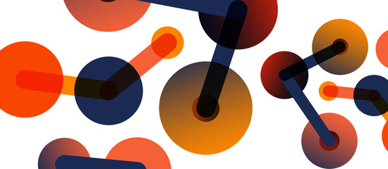 Network concept abstract background. Dots connection. Big data idea. Business template for wallpaper, banner, background or landing