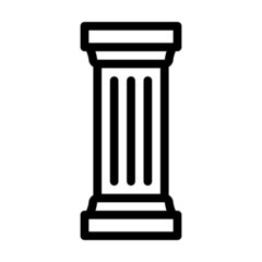 columns and posts line icon vector. columns and posts sign. isolated contour symbol black illustration