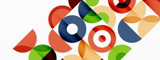 Colorful circle abstract background. Template for wallpaper, banner, presentation, background