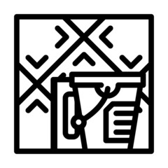 tile installation supplies line icon vector. tile installation supplies sign. isolated contour symbol black illustration