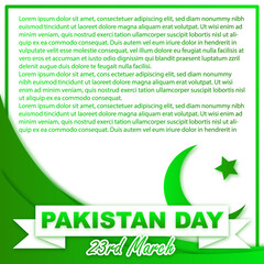 pakistan day square social media template copy space area text space
