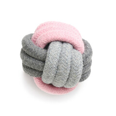 Toy ball for pet on white background