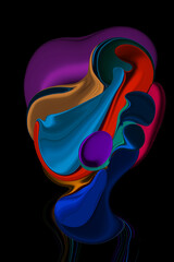 Naklejka premium Modern shape and color design background, Gradient colorful abstract background