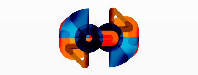 Creative geometric wallpaper. Circles, lines background. Business template for wallpaper, banner, background or landing