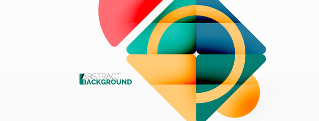 Creative geometric wallpaper. Minimal abstract background. Triangles and circles composition vector illustration for wallpaper banner background or landing page