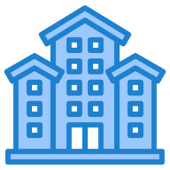 apartment blue style icon