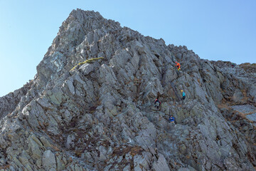 奥穂高岳と登山家