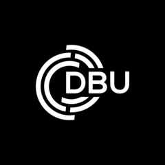 DBU letter logo design on black background. DBU creative initials letter logo concept. DBU letter design.