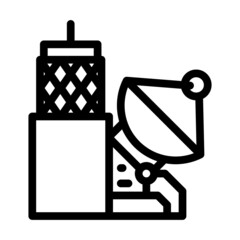 coaxial cable for television signals line icon vector. coaxial cable for television signals sign. isolated contour symbol black illustration