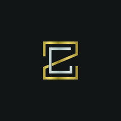 Alphabet Initials logo CZ, ZC, C and Z - obrazy, fototapety, plakaty
