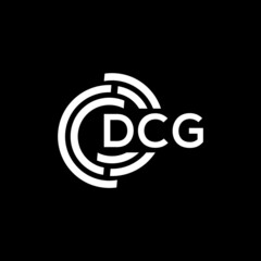 DCG letter logo design on black background. DCG creative initials letter logo concept. DCG letter design.