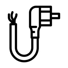 power cables line icon vector. power cables sign. isolated contour symbol black illustration