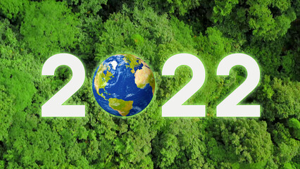 2022 New Year concept. Environmental technology concept. Sustainable development goals. SDGs.