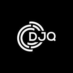 DJQ letter logo design on black background. DJQ creative initials letter logo concept. DJQ letter design.