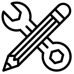 tool outline style icon