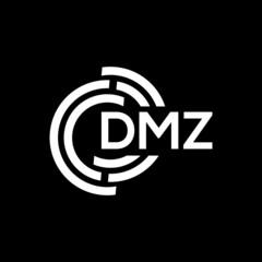 DMZ letter logo design on black background. DMZ creative initials letter logo concept. DMZ letter design.