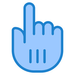 hand blue style icon