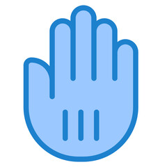 Obraz premium hand blue style icon