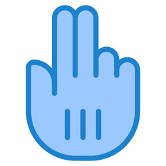 hand blue style icon