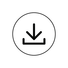 Download icon. Download button. Vector illustration isolated on white background. EPS 10