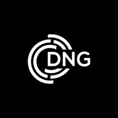 DNG letter logo design on black background. DNG creative initials letter logo concept. DNG letter design.