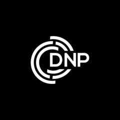 DNP letter logo design on black background. DNP creative initials letter logo concept. DNP letter design.